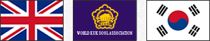 Flags: UK, Korean, World Kuk Sool Association